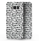 Slate Black Tiny Hearts on Powerlines  - Samsung Galaxy S8 Full-Body Skin Kit