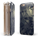 Slate Gray Geometric Triangles iPhone 6/6s or 6/6s Plus 2-Piece Hybrid INK-Fuzed Case