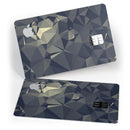 Slate Gray Geometric Triangles - Premium Protective Decal Skin-Kit for the Apple Credit Card