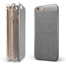 Slate Gray Scratched Fabric iPhone 6/6s or 6/6s Plus 2-Piece Hybrid INK-Fuzed Case