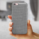 Slate Gray Scratched Fabric iPhone 6/6s or 6/6s Plus 2-Piece Hybrid INK-Fuzed Case