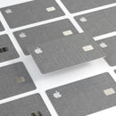 Slate Gray Scratched Fabric - Premium Protective Decal Skin-Kit for the Apple Credit Card