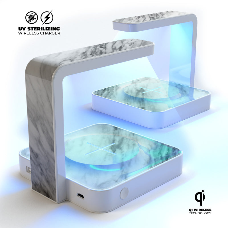 Slate Marble Surface V10 UV Germicidal Sanitizing Sterilizing Wireless Smart Phone Screen Cleaner + Charging Station