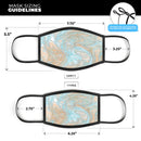 Slate Marble Surface V28 - Made in USA Mouth Cover Unisex Anti-Dust Cotton Blend Reusable & Washable Face Mask with Adjustable Sizing for Adult or Child