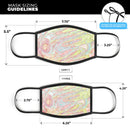 Slate Marble Surface V36 - Made in USA Mouth Cover Unisex Anti-Dust Cotton Blend Reusable & Washable Face Mask with Adjustable Sizing for Adult or Child