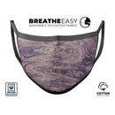 Slate Marble Surface V38 - Made in USA Mouth Cover Unisex Anti-Dust Cotton Blend Reusable & Washable Face Mask with Adjustable Sizing for Adult or Child