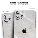 Slate Marble Surface V8 - Protective Skin Wrap & Decal – Compatible with iPhone SE to iPhone 17 Pro Max (All Models)
