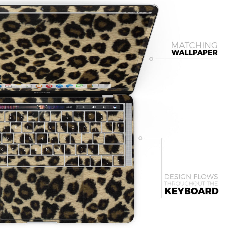 Small Vector Cheetah Animal Print - Skin Decal Wrap Kit Compatible with the Apple MacBook Pro, Pro with Touch Bar or Air (11", 12", 13", 15" & 16" - All Versions Available)