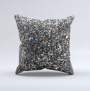 Small Dark Pebbles ink-Fuzed Decorative Throw Pillow