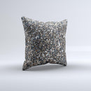 Small Dark Pebbles ink-Fuzed Decorative Throw Pillow