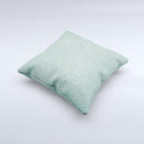 Small Green Polkadotted Surface ink-Fuzed Decorative Throw Pillow