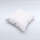 Small Pink Polkadotted Surface ink-Fuzed Decorative Throw Pillow