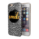Smile Sketch on Foil iPhone 6/6s or 6/6s Plus 2-Piece Hybrid INK-Fuzed Case