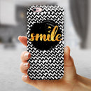 Smile Sketch on Foil iPhone 6/6s or 6/6s Plus 2-Piece Hybrid INK-Fuzed Case