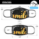 Smile Sketch on Foil - Made in USA Mouth Cover Unisex Anti-Dust Cotton Blend Reusable & Washable Face Mask with Adjustable Sizing for Adult or Child