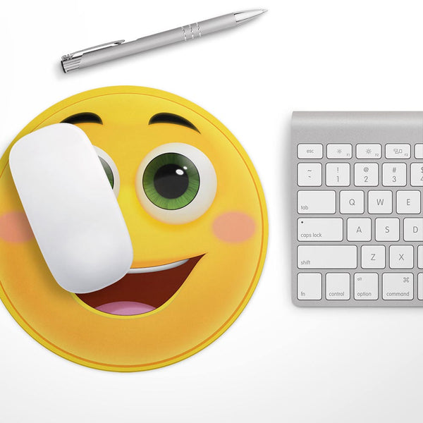 Smiley V2 Friendly Emoticons// WaterProof Rubber Foam Backed Anti-Slip Mouse Pad for Home Work Office or Gaming Computer Desk