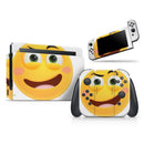 Smiley Weird Friendly Emoticons // Skin Decal Wrap Kit for Nintendo Switch Console & Dock, Joy-Cons, Pro Controller, Lite, 3DS XL, 2DS XL, DSi, or Wii - Vinyl Skin Wrap for Nintendo Switch 2, OLED, Lite, Pro Controller, Wii & Classic Handhelds