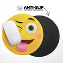 Smiley Wink Friendly Emoticons// WaterProof Rubber Foam Backed Anti-Slip Mouse Pad for Home Work Office or Gaming Computer Desk
