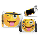Smiley Wink Friendly Emoticons // Skin Decal Wrap Kit for Nintendo Switch Console & Dock, Joy-Cons, Pro Controller, Lite, 3DS XL, 2DS XL, DSi, or Wii - Vinyl Skin Wrap for Nintendo Switch 2, OLED, Lite, Pro Controller, Wii & Classic Handhelds
