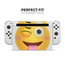 Smiley Wink Friendly Emoticons // Skin Decal Wrap Kit for Nintendo Switch Console & Dock, Joy-Cons, Pro Controller, Lite, 3DS XL, 2DS XL, DSi, or Wii - Vinyl Skin Wrap for Nintendo Switch 2, OLED, Lite, Pro Controller, Wii & Classic Handhelds