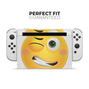 Smiley Wink V2 Friendly Emoticons // Skin Decal Wrap Kit for Nintendo Switch Console & Dock, Joy-Cons, Pro Controller, Lite, 3DS XL, 2DS XL, DSi, or Wii - Vinyl Skin Wrap for Nintendo Switch 2, OLED, Lite, Pro Controller, Wii & Classic Handhelds