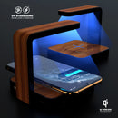 Smooth-Grained Wooden Plank UV Germicidal Sanitizing Sterilizing Wireless Smart Phone Screen Cleaner + Charging Station