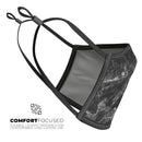 Smooth Black Marble - Made in USA Mouth Cover Unisex Anti-Dust Cotton Blend Reusable & Washable Face Mask with Adjustable Sizing for Adult or Child