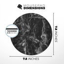 Smooth Black Marble// WaterProof Rubber Foam Backed Anti-Slip Mouse Pad for Home Work Office or Gaming Computer Desk