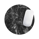 Smooth Black Marble// WaterProof Rubber Foam Backed Anti-Slip Mouse Pad for Home Work Office or Gaming Computer Desk