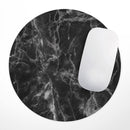 Smooth Black Marble// WaterProof Rubber Foam Backed Anti-Slip Mouse Pad for Home Work Office or Gaming Computer Desk
