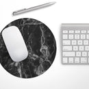 Smooth Black Marble// WaterProof Rubber Foam Backed Anti-Slip Mouse Pad for Home Work Office or Gaming Computer Desk