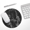 Smooth Black Marble// WaterProof Rubber Foam Backed Anti-Slip Mouse Pad for Home Work Office or Gaming Computer Desk