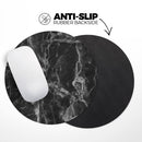 Smooth Black Marble// WaterProof Rubber Foam Backed Anti-Slip Mouse Pad for Home Work Office or Gaming Computer Desk
