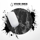 Smooth Black Marble// WaterProof Rubber Foam Backed Anti-Slip Mouse Pad for Home Work Office or Gaming Computer Desk