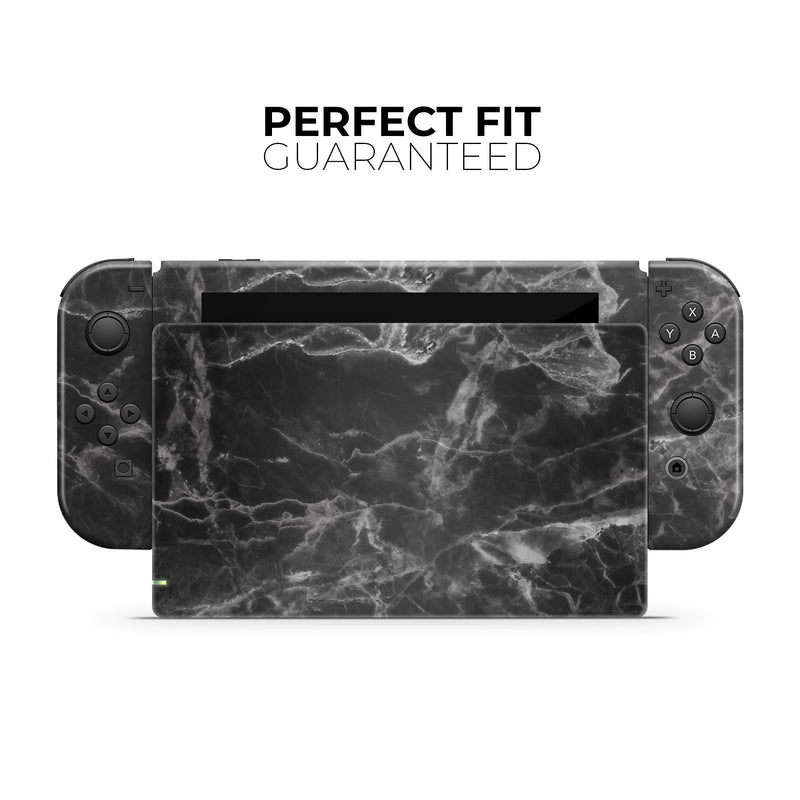 Smooth Black Marble - Full Body Skin Decal Wrap Kit for Nintendo Switch Console & Dock, Pro Controller, Switch Lite, 3DS XL, 2DS XL, DSi, Wii