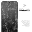 Smooth Black Marble - Premium Vinyl Skin Decal for Samsung Galaxy S25 Ultra, S24, S23, S22 & All Galaxy S Models