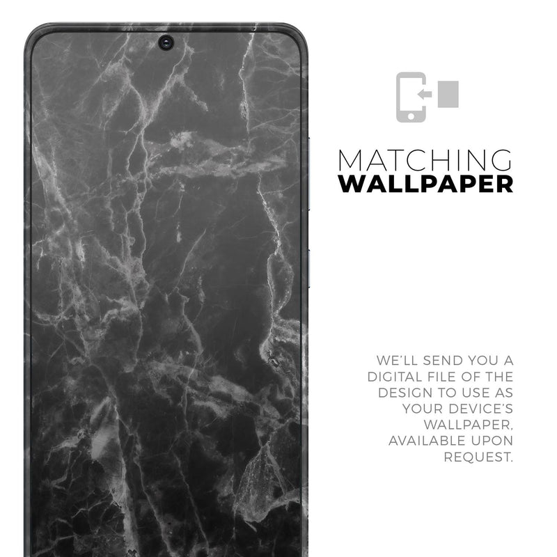 Smooth Black Marble - Full Body Skin Decal Wrap Kit for Samsung Galaxy Phones