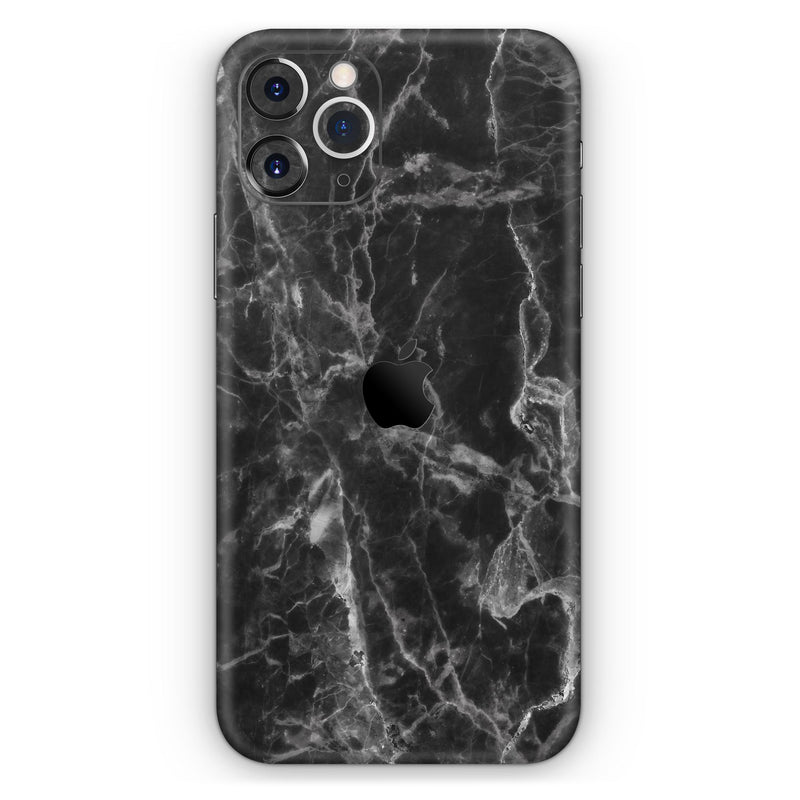 Smooth Black Marble // Skin-Kit compatible with the Apple iPhone 14, 13, 12, 12 Pro Max, 12 Mini, 11 Pro, SE, X/XS + (All iPhones Available)