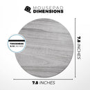 Smooth Gray Wood// WaterProof Rubber Foam Backed Anti-Slip Mouse Pad for Home Work Office or Gaming Computer Desk
