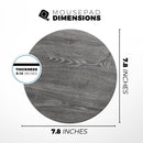 Smooth Gray Wood V2// WaterProof Rubber Foam Backed Anti-Slip Mouse Pad for Home Work Office or Gaming Computer Desk
