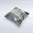 Smudged White and Black Anchor Pattern ink-Fuzed Decorative Throw Pillow