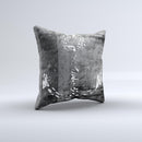 Smudged White and Black Anchor Pattern ink-Fuzed Decorative Throw Pillow