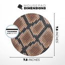 Snake Skin Pattern V1// WaterProof Rubber Foam Backed Anti-Slip Mouse Pad for Home Work Office or Gaming Computer Desk