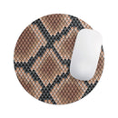 Snake Skin Pattern V1// WaterProof Rubber Foam Backed Anti-Slip Mouse Pad for Home Work Office or Gaming Computer Desk