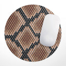 Snake Skin Pattern V1// WaterProof Rubber Foam Backed Anti-Slip Mouse Pad for Home Work Office or Gaming Computer Desk