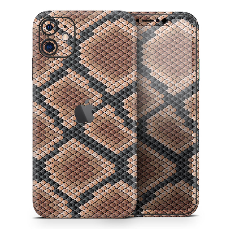 Snake Skin Pattern V1 // Skin-Kit compatible with the Apple iPhone 14, 13, 12, 12 Pro Max, 12 Mini, 11 Pro, SE, X/XS + (All iPhones Available)