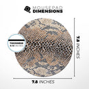 Snake Skin Pattern V2// WaterProof Rubber Foam Backed Anti-Slip Mouse Pad for Home Work Office or Gaming Computer Desk
