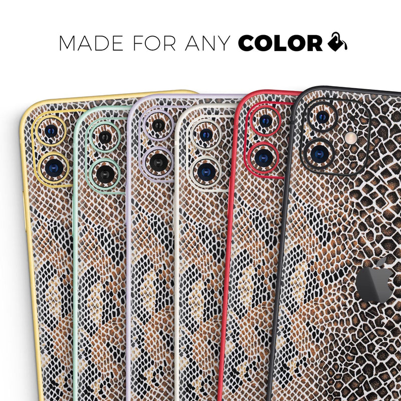 Snake Skin Pattern V2- Skin-Kit compatible with the Apple iPhone 12, 12 Pro Max, 12 Mini, 11 Pro or 11 Pro Max (All iPhones Available)