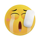 Sobbing Friendly Emoticons// WaterProof Rubber Foam Backed Anti-Slip Mouse Pad for Home Work Office or Gaming Computer Desk