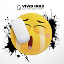 Sobbing Friendly Emoticons// WaterProof Rubber Foam Backed Anti-Slip Mouse Pad for Home Work Office or Gaming Computer Desk